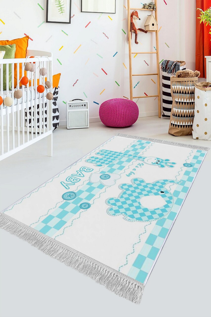 Covor pentru copii, ELS522, 100x300 cm, Multicolor - imagine 6